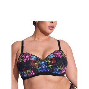 Torrid Dream Embroidered Bra Black Size 40 DDD